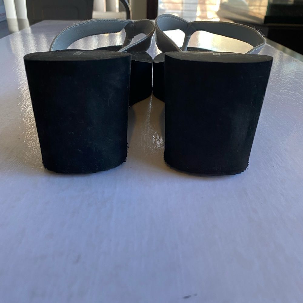 JOE BOXER ALANIS Black and White Wedge Slippers Size 7/8 - Picture 3 of 5